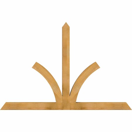 Ekena Millwork Richland Rough Sawn Timber Gable Bracket, Western Red Cedar, 72"W x 48"H x 4"D x 4"F, 16/12 Pitch GBW072X48X0404RIC00RWR